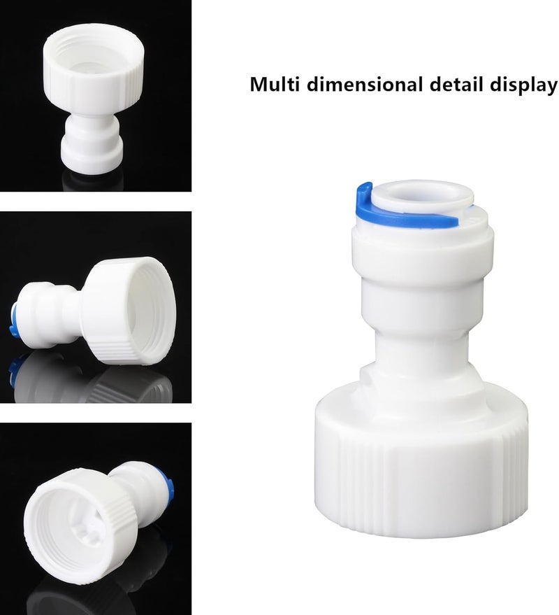 AimatRun 3/4 "internal screw straight through to 1/4" outer diameter push in quick connect, reverse osmosis water filter hose double joint, pre purifier, water purifier, FNPT internal thread plastic adapter - Image 4